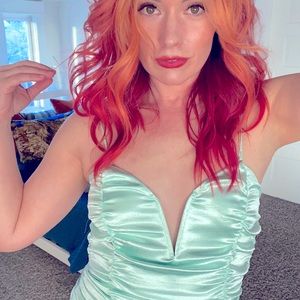 For Love & Lemons sea green mini, Medium.